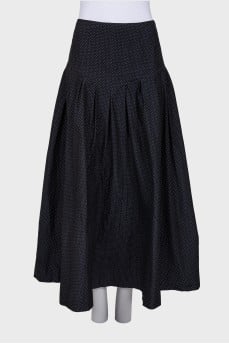 Polka dot print maxi skirt