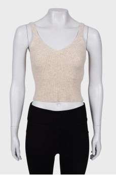 Patterned wool top