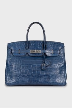 Сумка Birkin 35 Blue Brighton