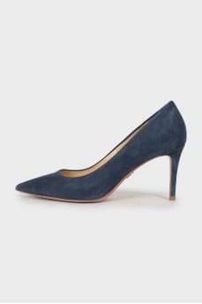 Navy blue suede shoes