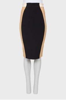 Mixed color pencil skirt with tag