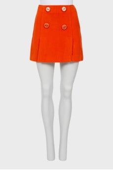 Orange wool skirt