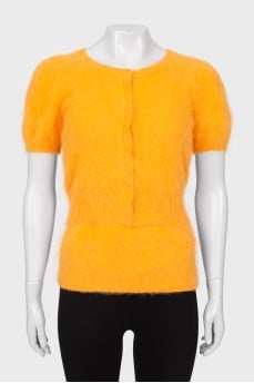 Orange cardigan and top set