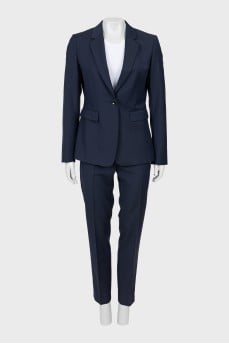 Blue wool suit