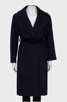Dark blue wrap coats