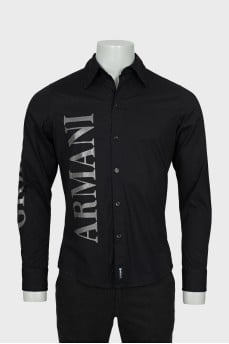 Men's black shirt with brand logo
