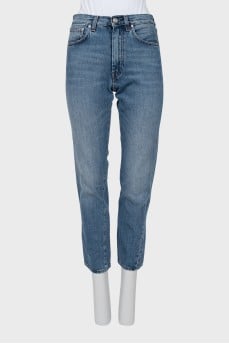 Синие джинсы slim fit