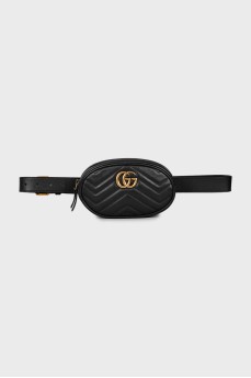 Сумка Black Matelassé Leather GG Marmont