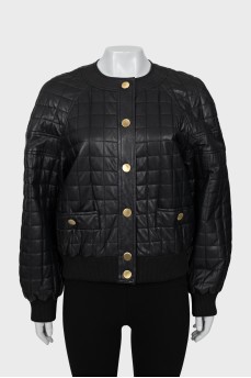 Quilted leather jacket