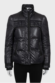 Black A-line down jacket