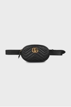 Сумка Black Matelassé Leather GG Marmont