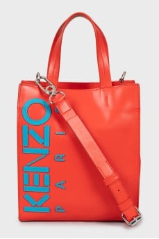 Red leather crossbody bag