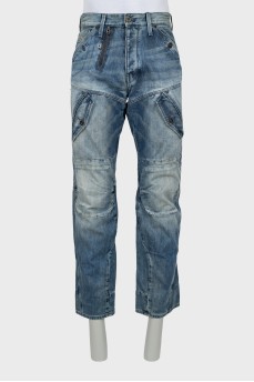 Мужские голубые джинсы relaxed fit