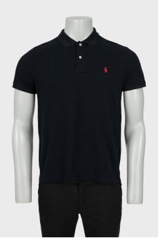 Men's black polo shirt