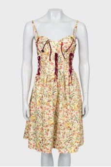 Fitted sundress in floral print