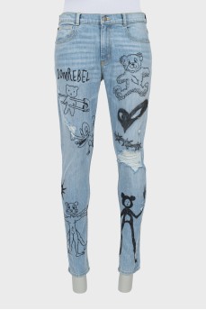 Чоловічі джинси slim fit з биркою