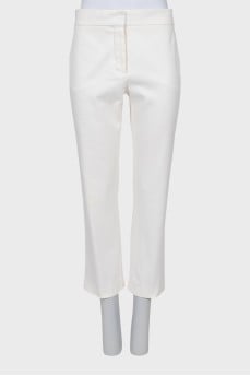 White slim fit trousers