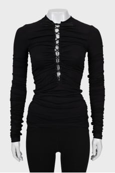 Black long sleeve with drapery