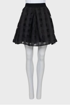 Fitted plaid skirt