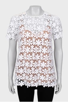 Lace white t-shirt