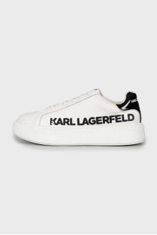 White sneakers with brand logo