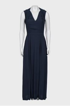 Blue dress with cutout back