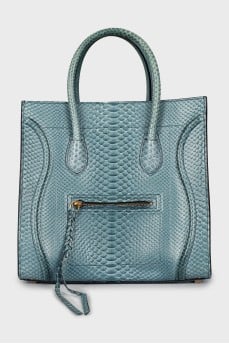 Snakeskin tote bag