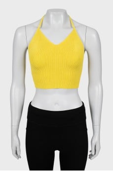 Knitted top with ties