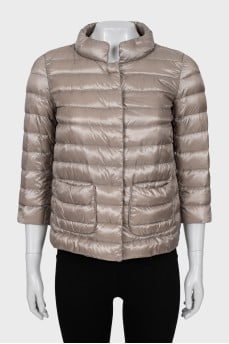 Quilted jacket with 3/4 sleeves