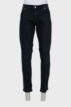 Чоловічі джинси slim fit чорного кольору
