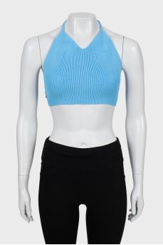 Blue ribbed top