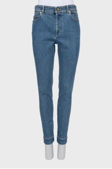 Джинси slim fit блакитного кольору