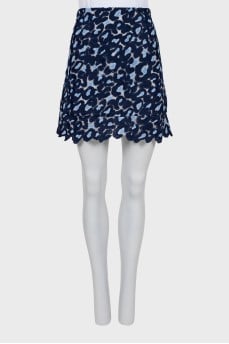 Mixed color miniskirt