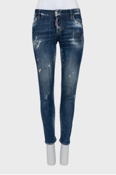 Джинсы skinny fit с рваным эффектом