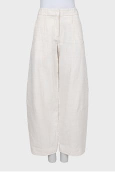 High-waisted banana trousers
