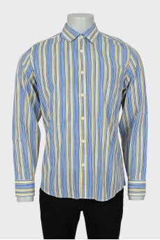 Мужская полосатая рубашка slim fit