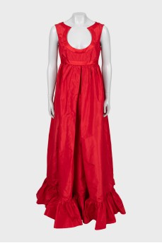 Red silk sundress