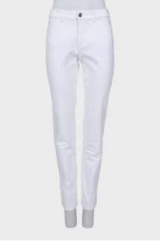 Джинси skinny fit білого кольору