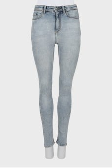 Джинсы skinny fit на высокой посадке
