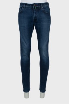 Чоловічі джинси slim fit синього кольору