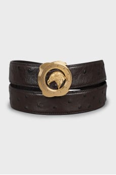 Men's ostrich leather belt