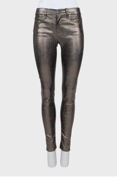 Серые джинсы skinny fit с биркой