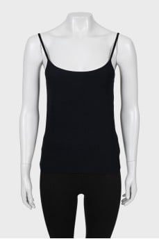 Cropped fitted tank top
