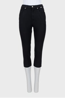 Укорочені чорні джинси skinny fit