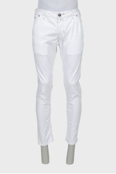 Чоловічі білі джинси slim fit