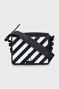 Crossbody bag with striped print