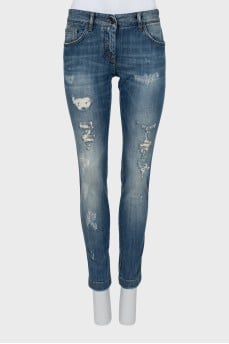 Рваные джинсы skinny fit