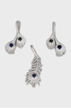 Комплект із білого золота Peacock