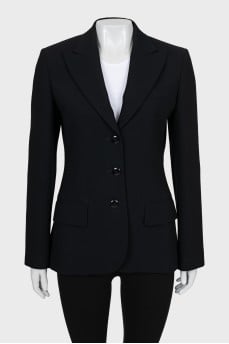 Fitted wool jacket
