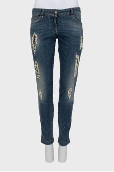 Сині джинси boyfriend cut fit